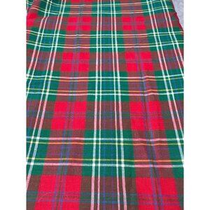 Red & Green Tartan Plaid Fabric Cotton Material Crafting Sewing Quilting 1/2 yar